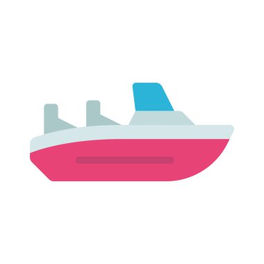  Tekne simgesi, basit vektör çizim