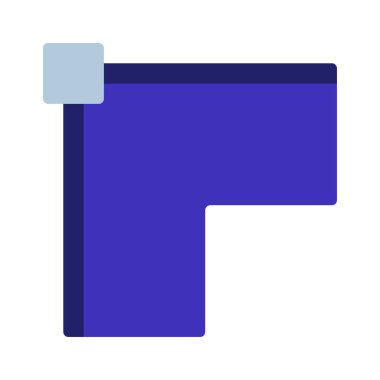 Stroke 'u düz simge, vektör illüstrasyonunun dışına hizala 