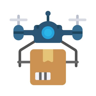 Drone dağıtım simgesi vektör illüstrasyonu