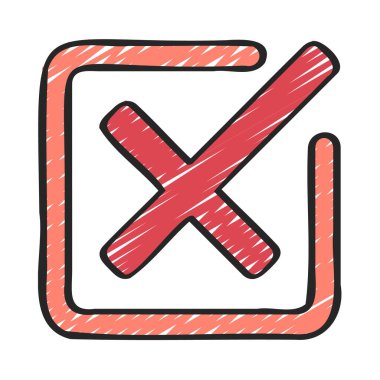 çapraz simge vektör illüstrasyonu