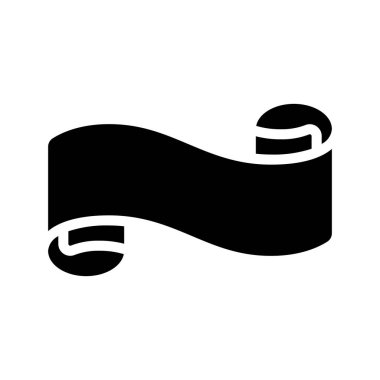 Dalgalı Kıvrık Kurdele Ağı simgesi, vektör illüstrasyonu         