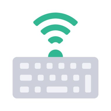 Kablosuz Klavye simgesi, vektör illüstrasyonu basit tasarım