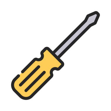 Tornavida aracı vektör illüstrasyon tasarımı