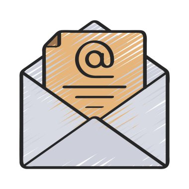 e- posta simgesi, vektör illüstrasyonu
