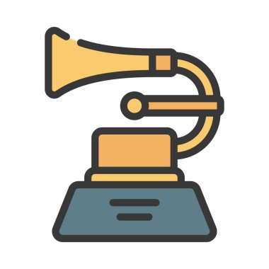 Grammy Ödülü Web simgesi vektör illüstrasyonu