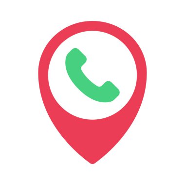 Basit konum simgesi, vektör illüstrasyonu