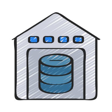 Veri Depolama Web simgesi vektör çizimi