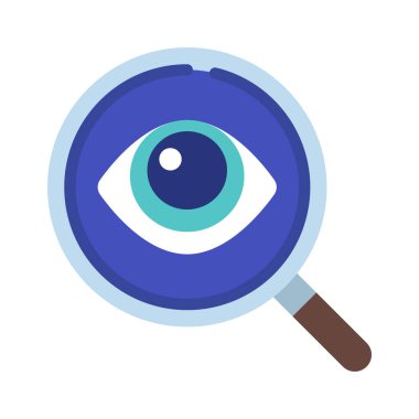Retina Arama simgesi, vektör illüstrasyonu basit tasarım