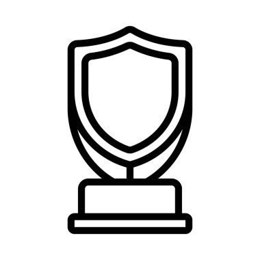 Ödül kalkanı basit simge, vektör illüstrasyonu