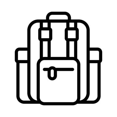 sırt çantası web simge vektör çizim