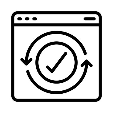 Web sitesi simgesi, vektör illüstrasyonu basit tasarım