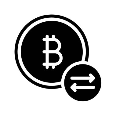 Şifreleme simgesini takas et. Global Dijital Teknolojiler. Vektör illüstrasyonu