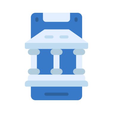 mobil bankacılık web simgesi vektör çizimi