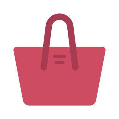 El çantası web simgesi vektör illüstrasyonu