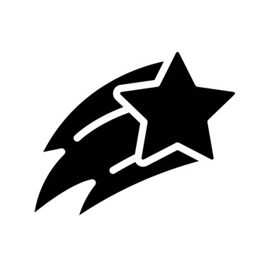 Siyah yıldız simgesinin vektör illüstrasyonu