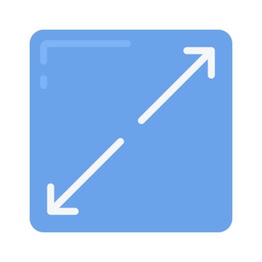 Düz simge, vektör illüstrasyonunu genişlet 