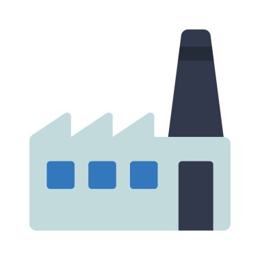 Fabrika ikon vektör çizimi tasarımı