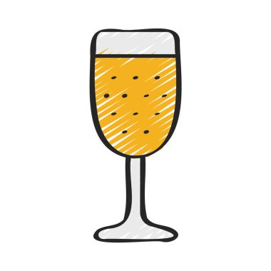 Şampanya Web ikonu vektör illüstrasyonu
