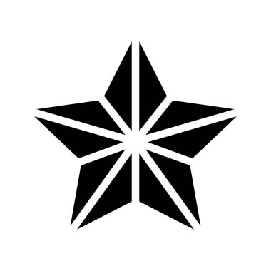 Yıldız simgesi, vektör illüstrasyonunu gözden geçir 