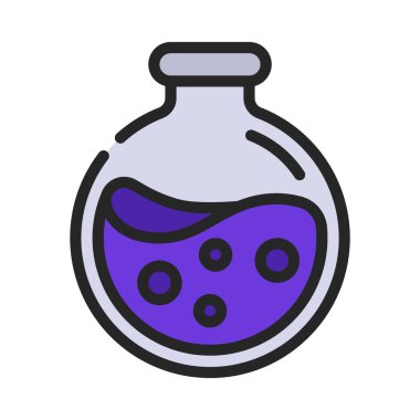 İksir Şişe Web ikonu vektör illüstrasyonu