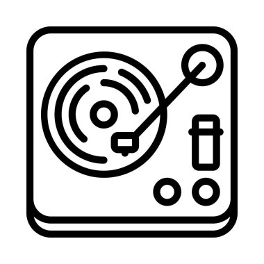 Boomers Plak Çalıyor Web simgesi vektör illüstrasyonu