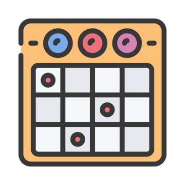 Bingo Kart simgesi, vektör illüstrasyonu basit tasarım