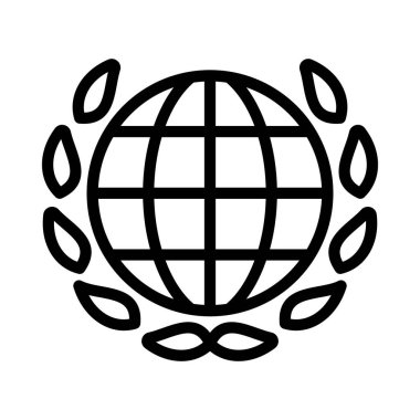 Birleşmiş Milletler ikon vektör illüstrasyon tasarımı