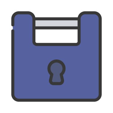 Kilit simgesi vektör illüstrasyon tasarımı