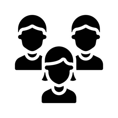 takım ve takım çalışması konsept simgesi, vektör illüstrasyonu basit tasarım