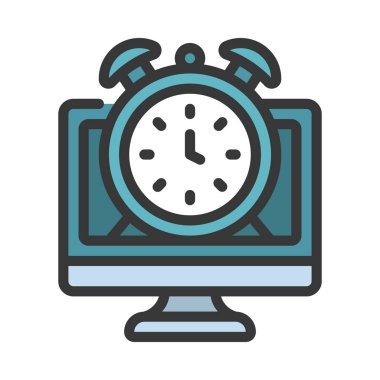 saat izole edilmiş simge vektör tasarımı