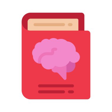 Ruh sağlığı kitabı web simgesi vektör illüstrasyonu