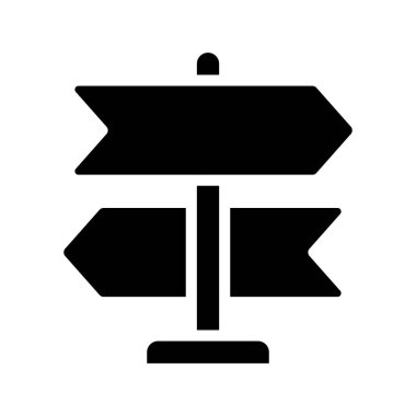 Yön İşareti simgesi. izole vektör illüstrasyonu