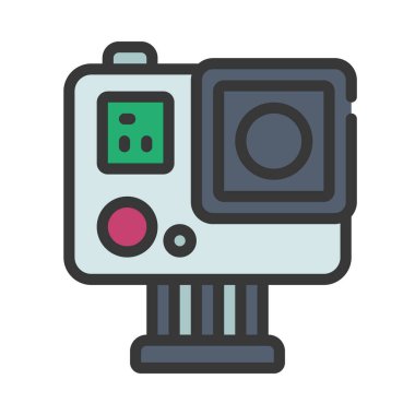 Eylem Kamerası simgesi, vektör illüstrasyonu basit tasarım