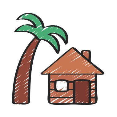 plaj konsepti vektör illüstrasyonu