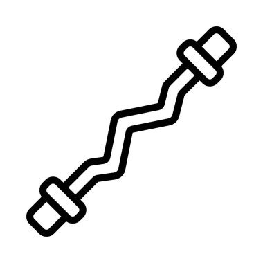 EZ Curl Çubuğu ikon vektör illüstrasyon tasarımı
