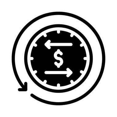 Tüm Gün Ticaret simgesi vektör illüstrasyon tasarımı