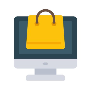 Çevrimiçi Alışveriş Uygulaması Web simgesi vektör çizimi