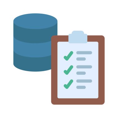 Veri Kontrol Listesi web simgesi vektör çizimi