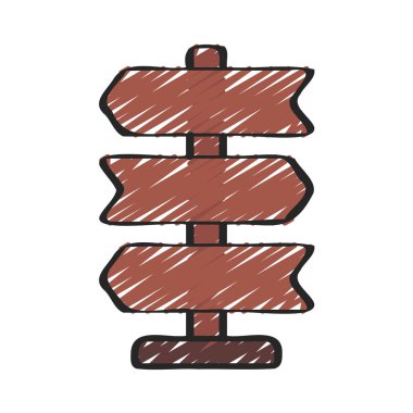 Yön İşareti simgesi. izole vektör illüstrasyonu