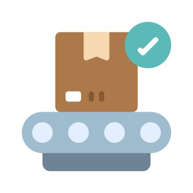 üretim hattı web simgesi vektör illüstrasyonu