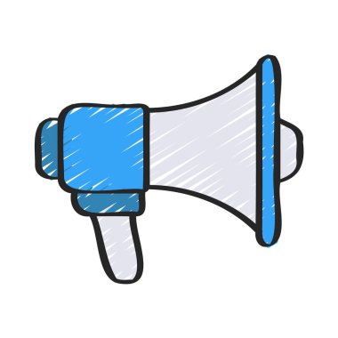 Pazarlama Megafon simgesi, vektör illüstrasyonu