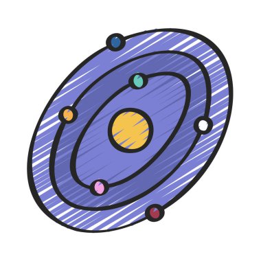 Galaxy web simgesi vektör illüstrasyonu