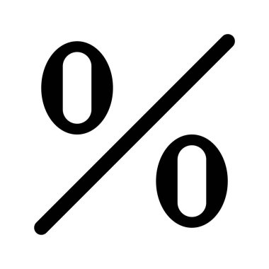 Yüzde İşaret Sembolü Vektör Çizimi Tasarımı