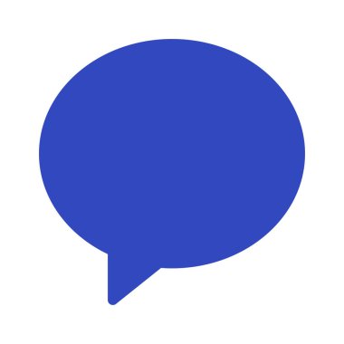 Oval İleti simgesi, vektör illüstrasyonu  