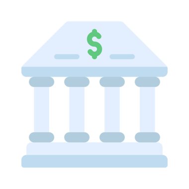 Cash Bank simgesi, vektör illüstrasyonu