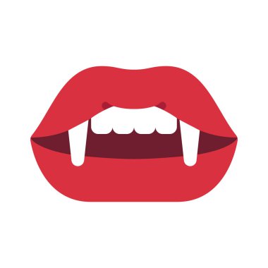 Vampir Ağzı ikon vektör çizimi