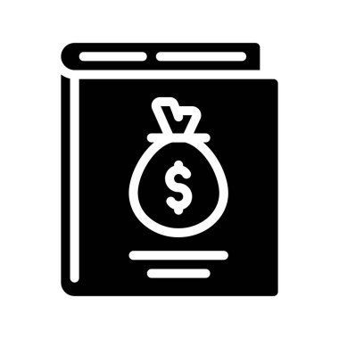 Yatırım Kitabı web simgesi vektör illüstrasyonu