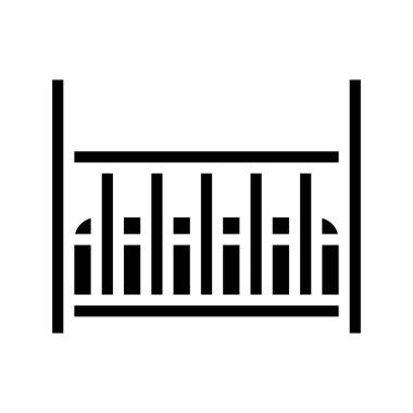 Beşik düz simgesi, vektör illüstrasyonu 
