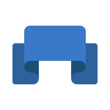 Katlanmış Kurdele Web simgesi vektör illüstrasyonu