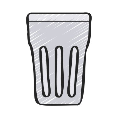 Uzun Cam düz simge, vektör illüstrasyonu 